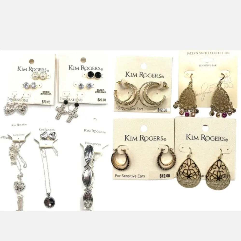 50 Pcs Jewelry- Kim Roger Earrings & Bracelets , Necklaces wholesale lot - Picture 2 of 3